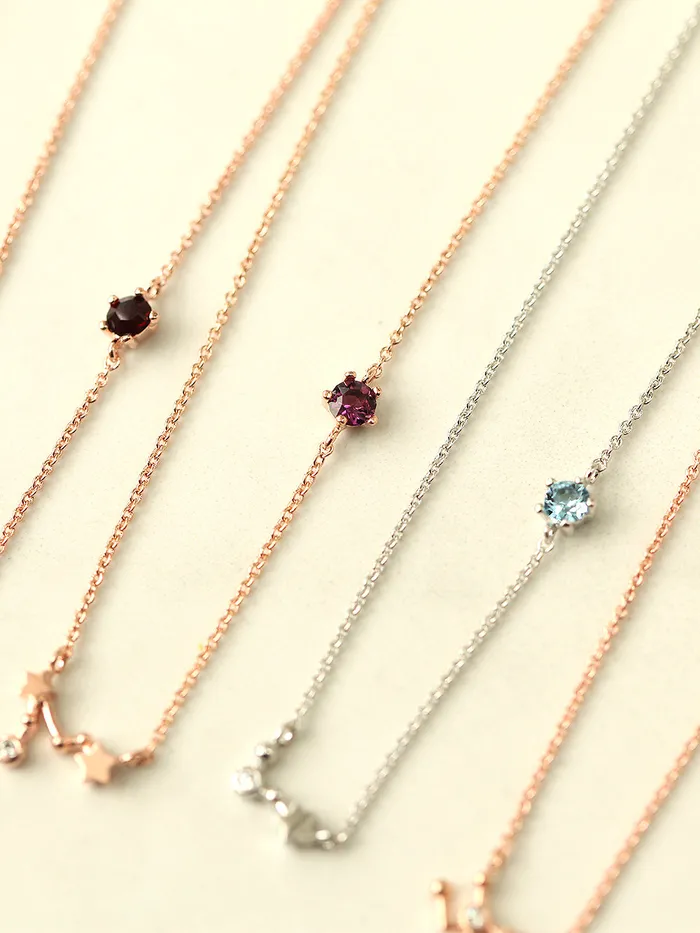 MinimalBijoux Necklaces Constellation with birthstone necklace
