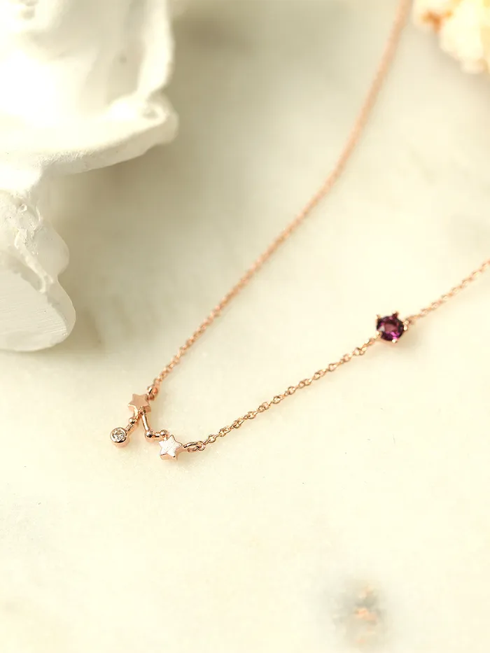 MinimalBijoux Necklaces Constellation with birthstone necklace