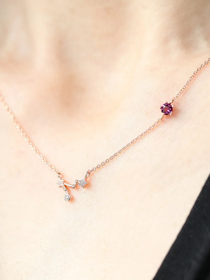MinimalBijoux Necklaces Constellation with birthstone necklace