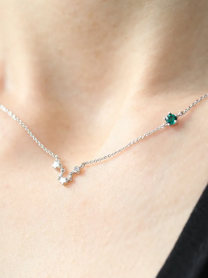 MinimalBijoux Necklaces Constellation with birthstone necklace