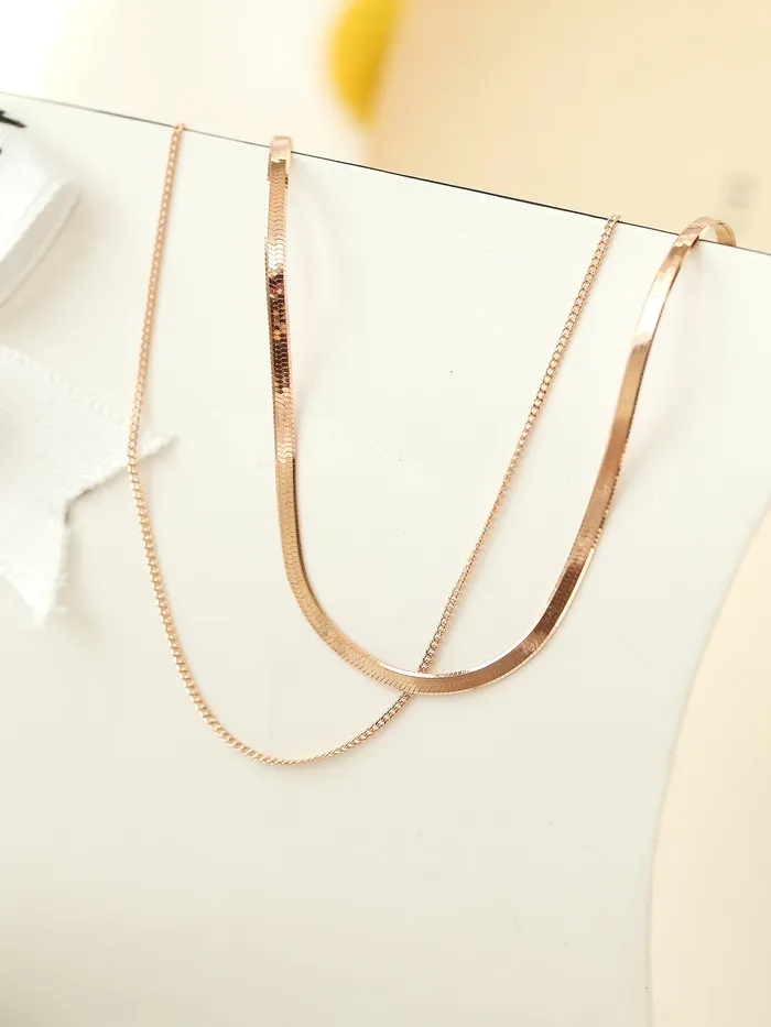 MinimalBijoux PreStyled Sets 14K 18K Gold Snake Chain Anklet