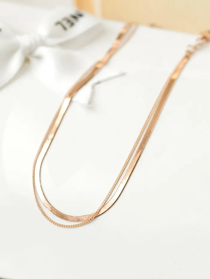 MinimalBijoux PreStyled Sets 14K 18K Gold Snake Chain Anklet