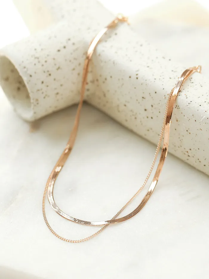 MinimalBijoux PreStyled Sets 14K 18K Gold Snake Chain Anklet