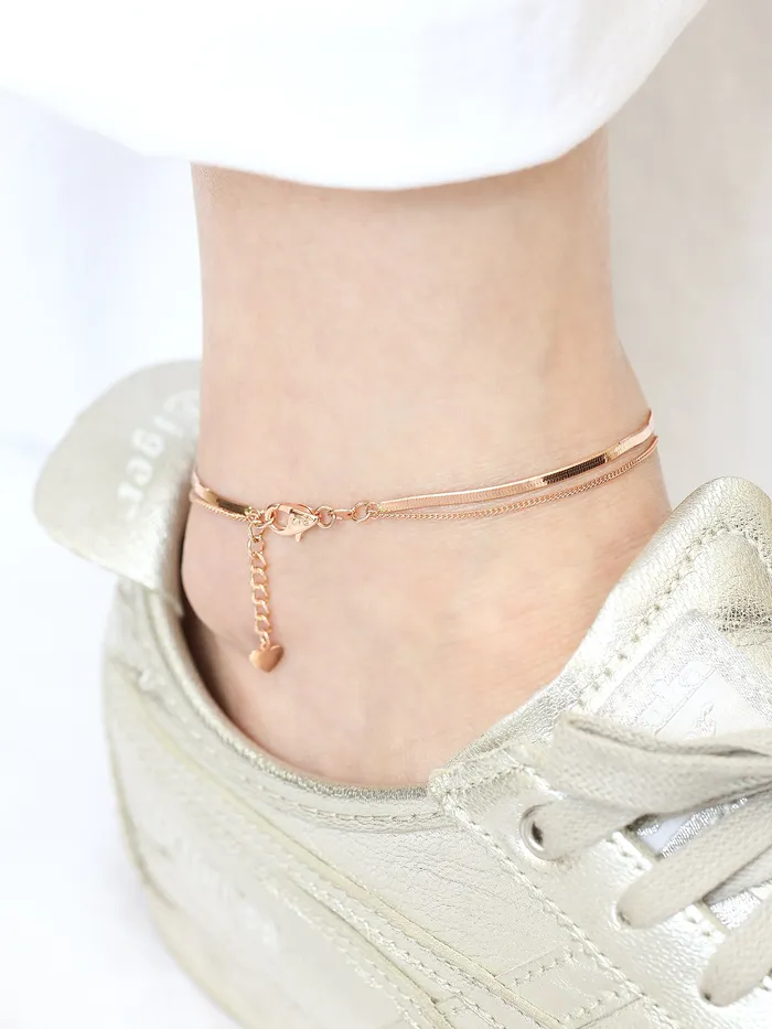 MinimalBijoux PreStyled Sets 14K 18K Gold Snake Chain Anklet