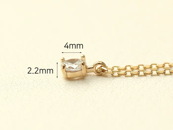 Necklaces 14K 18K Gold Rough Diamond Necklace MinimalBijoux