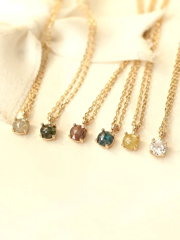 Necklaces 14K 18K Gold Rough Diamond Necklace MinimalBijoux