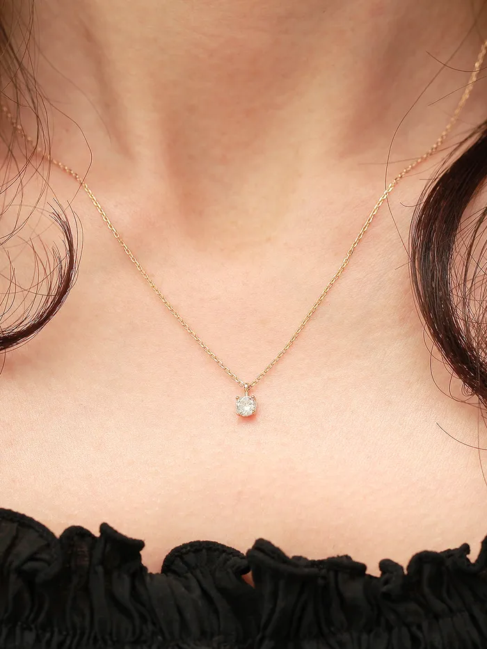 Necklaces 14K 18K Gold Rough Diamond Necklace MinimalBijoux