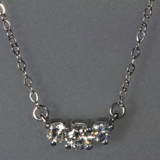 Necklaces 14K White Gold Diamond Necklace in White Gold 59 Carats vendorunknown