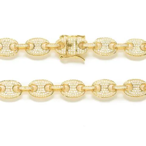 Necklaces apollo31gold DIAMOND LINK NECKLACE IN GOLD NEW
