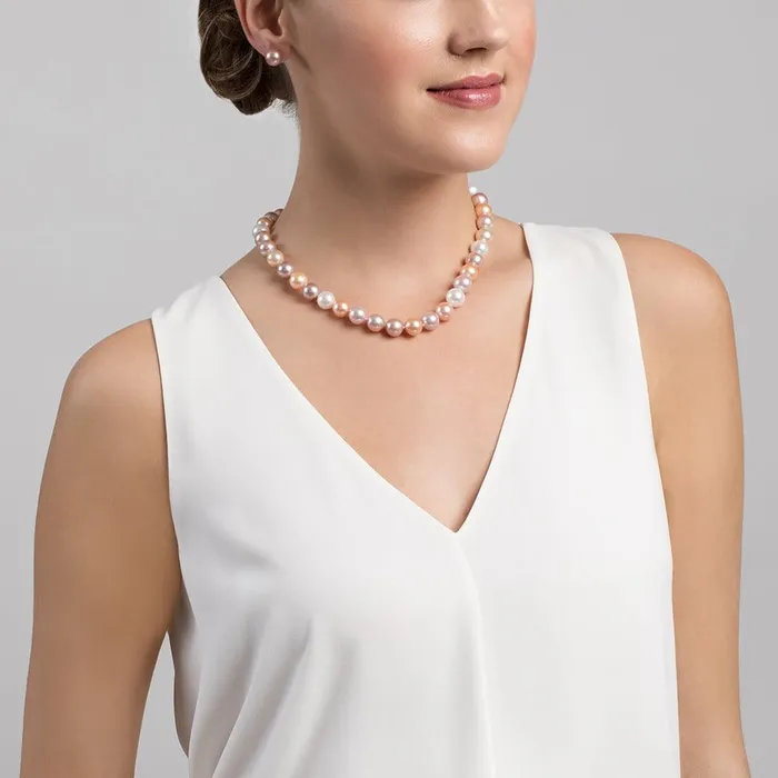 Necklaces SPT 105115mm Freshwater Multicolor Pearl Necklace AAA Quality