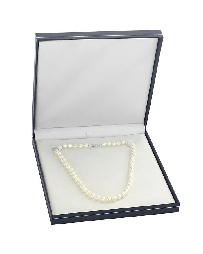 Necklaces SPT White Japanese Akoya Choker Length Pearl Necklace 6570mm AA Quality