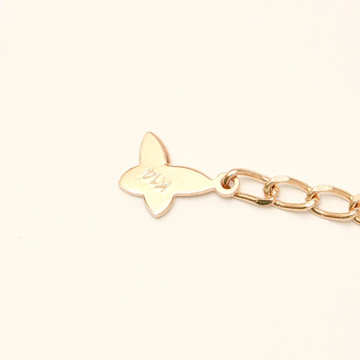PreStyled Sets MinimalBijoux 14K 18K Gold Cutting Ball Mixed Clip Chain Anklet