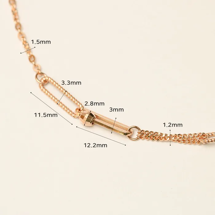 PreStyled Sets MinimalBijoux 14K 18K Gold Cutting Ball Mixed Clip Chain Anklet