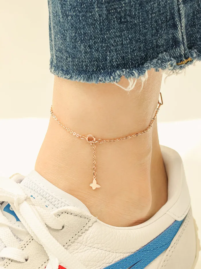 PreStyled Sets MinimalBijoux 14K 18K Gold Cutting Ball Mixed Clip Chain Anklet