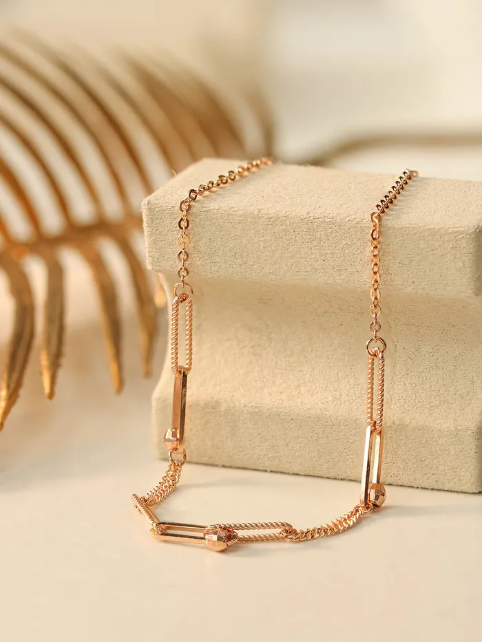 PreStyled Sets MinimalBijoux 14K 18K Gold Cutting Ball Mixed Clip Chain Anklet