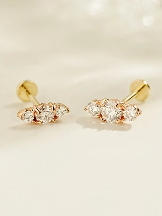PreStyled Sets MinimalBijoux 14K Gold Moissanite Planet Internally Threaded Labret Piercing 20G18G16 PreStyled Sets MinimalBijoux 14K Gold Moissanite Planet Internally Threaded Labret Piercing 20G18G16