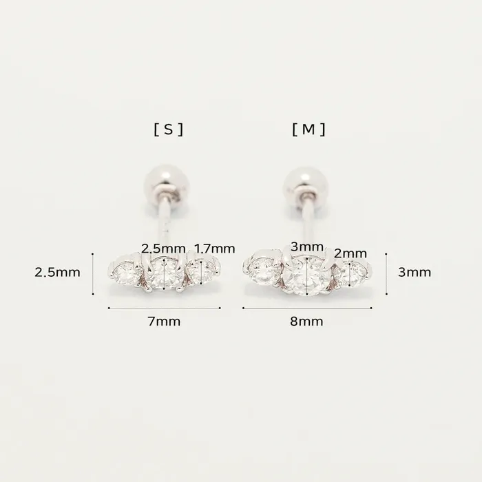 PreStyled Sets MinimalBijoux 14K Gold Moissanite Planet Internally Threaded Labret Piercing 20G18G16