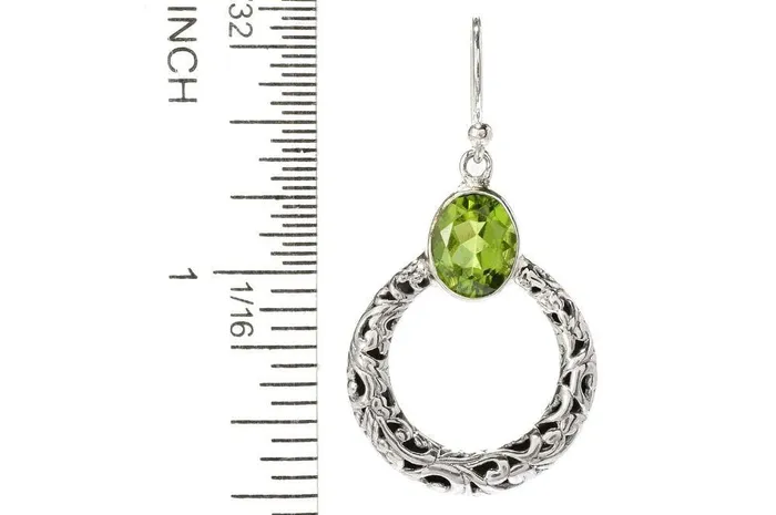 Samuel B Earrings Sacred Circle Earrings Peridot