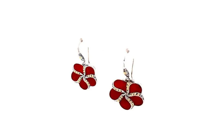 Samuel B Earrings Sumba Earrings Coral