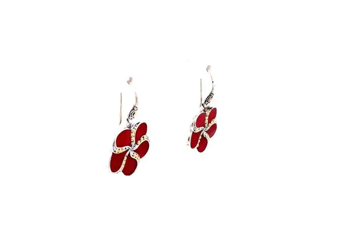 Samuel B Earrings Sumba Earrings Coral