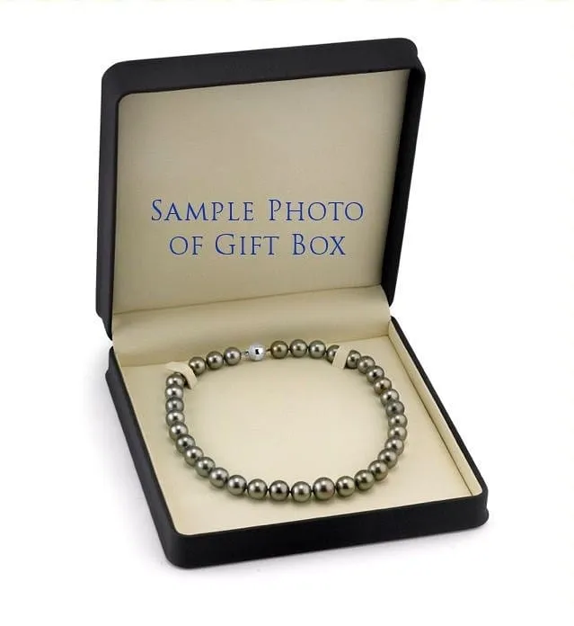 SPT Black Tahitian True Round Pearl Necklace 100120mm AAAGem Quality Necklaces