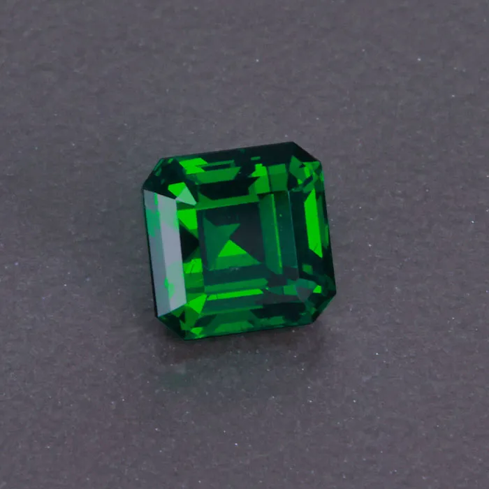 Square Step Cut Tsavorite Gemstone 150 Carats Moriartys Gem Art Rings