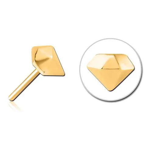 Tulsa Body Jewelry PreStyled Sets Diamond Gold Threadless End