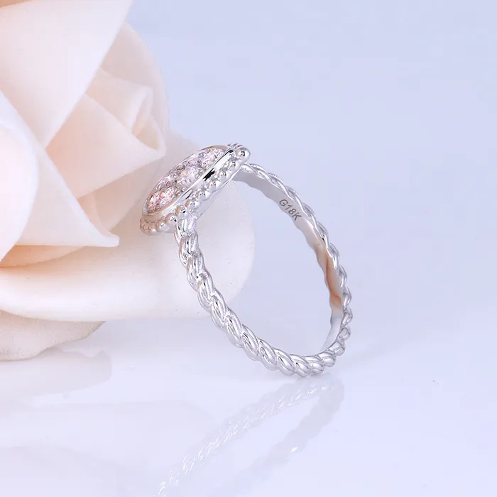 14k White Gold Unique Moissanite Ring 045ct Total Luxus Moissanite Rings Jewelry Rings