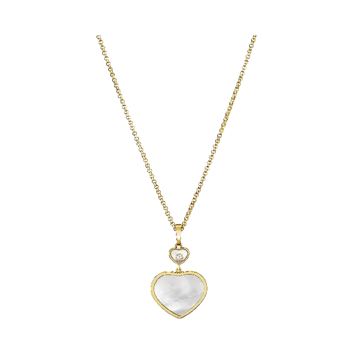 Chopard Necklaces Happy Hearts Yellow Gold MotherofPearl Pendant