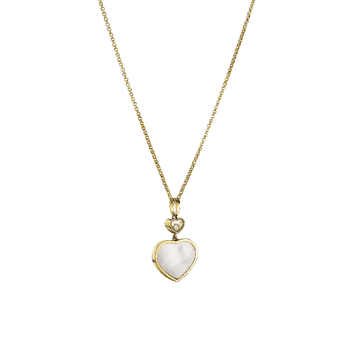 Chopard Necklaces Happy Hearts Yellow Gold MotherofPearl Pendant