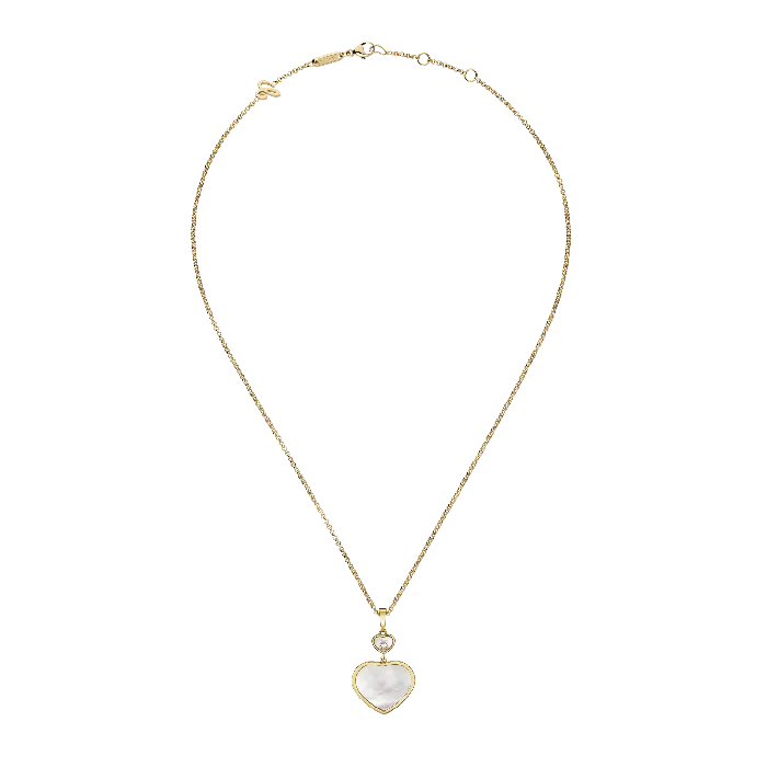 Chopard Necklaces Happy Hearts Yellow Gold MotherofPearl Pendant