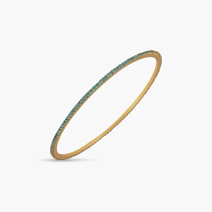 Circle of Love Aquamarine Silver Bangle SILVER Necklaces