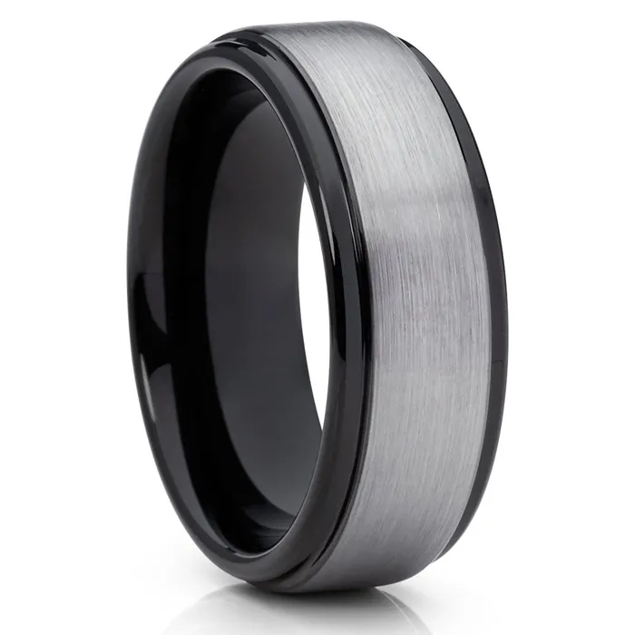 Clean Casting Jewelry Rings Black Tungsten Wedding Ring Black Wedding Band Tungsten Wedding Ring Ring