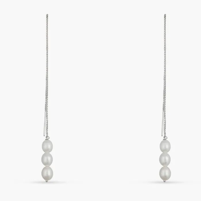 Earrings Cascade Silver Threader Earrings SILVER