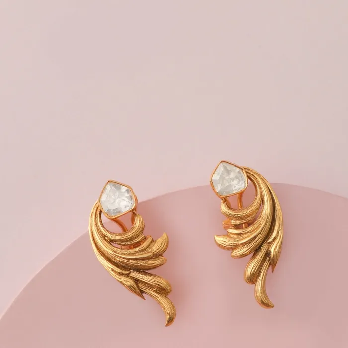 Earrings SILVER Baroque Moissanite Silver Earrings