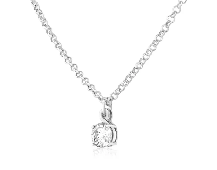 Eternity Collars Necklaces Locking Sterling Silver Chain Necklace with Maori Twist Pendant