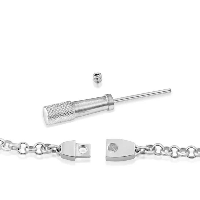 Eternity Collars Necklaces Locking Sterling Silver Chain Necklace with Maori Twist Pendant