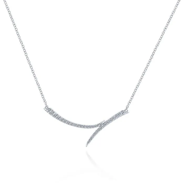 International Diamond Center Necklaces Gabriel Co Kaslique White Gold Necklace 024 CTW