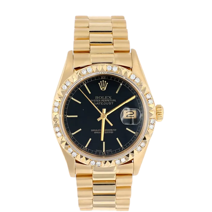 International Diamond Center PreStyled Sets Rolex 16018 Datejust 18K Yellow Gold 36mm Preowned International Diamond Center PreStyled Sets Rolex 16018 Datejust 18K Yellow Gold 36mm Preowned