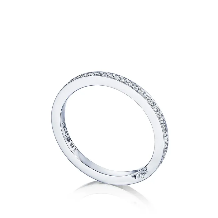 International Diamond Center Rings Tacori 18k White Gold Diamond Wedding Band 027 CTW International Diamond Center Rings Tacori 18k White Gold Diamond Wedding Band 027 CTW