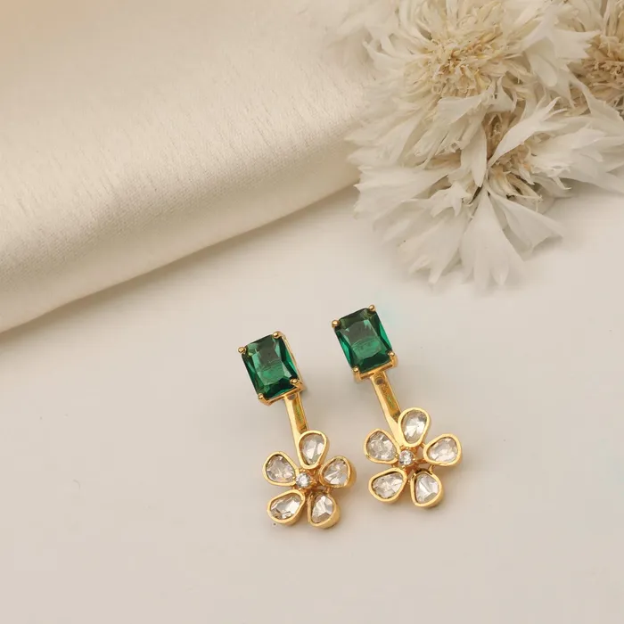 Lush Moissanite Silver Jacket Earrings SILVER Earrings