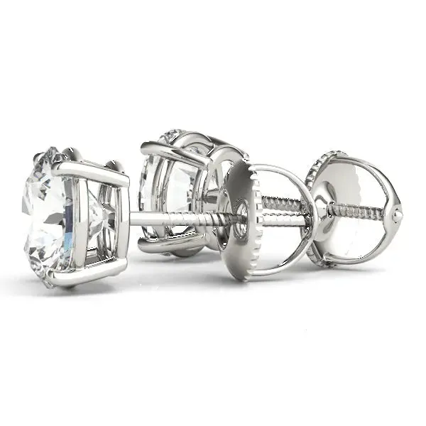 Luxus Moissanite Rings Jewelry 14k White Yellow Rose Gold 4Prong Stud Moissanite Earrings 1ctw 4ctw Earrings