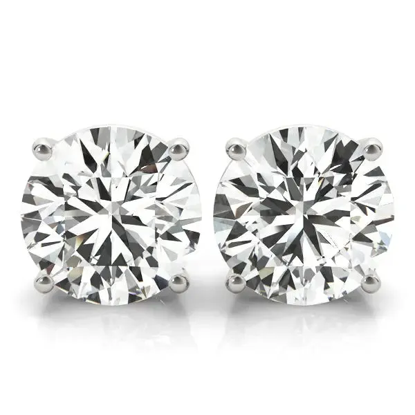 Luxus Moissanite Rings Jewelry 14k White Yellow Rose Gold 4Prong Stud Moissanite Earrings 1ctw 4ctw Earrings