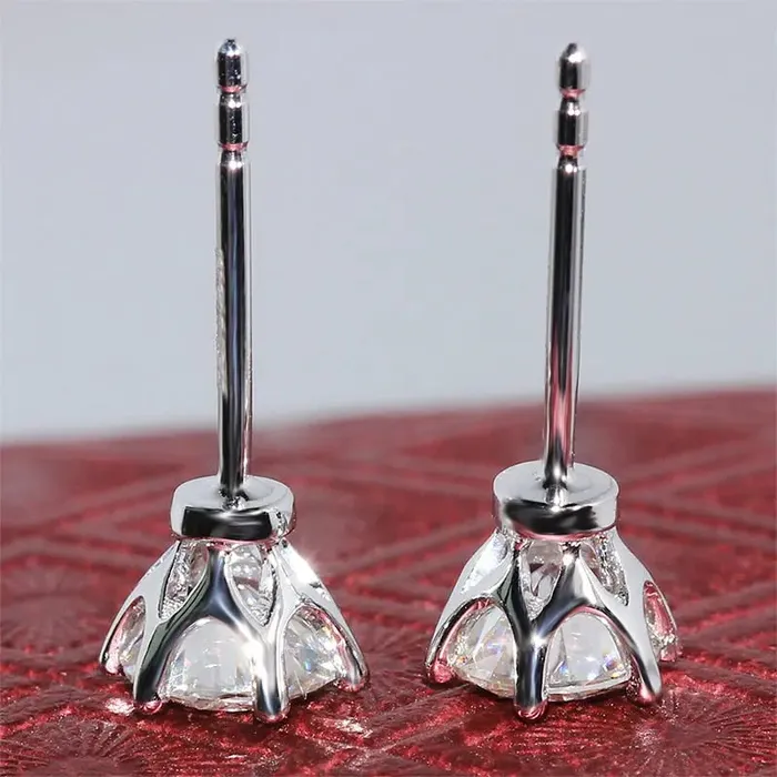 Luxus Moissanite Rings Jewelry Earrings 14k White Gold Stud Moissanite Earrings 1ctw Stud Earrings Everyday Collection