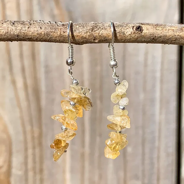 Magic Crystals Earrings Citrine Drop Earrings