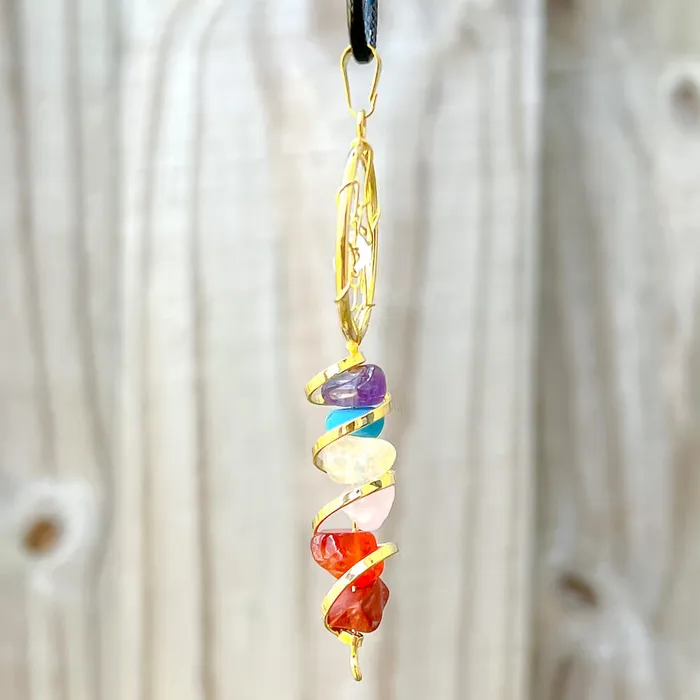 Magic Crystals Seven Chakra Infinity Dream Catcher Golden Necklace Necklaces