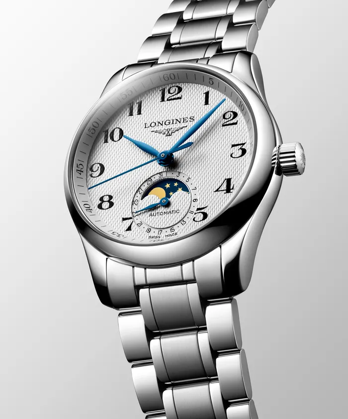 Master Collection Stainless Steel Moon Phase 34mm Longines Bracelets
