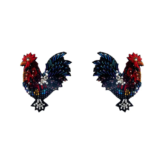 Mignonne Gavigan Earrings Gamecock Stud Earrings Red Multi Mignonne Gavigan Earrings Gamecock Stud Earrings Red Multi