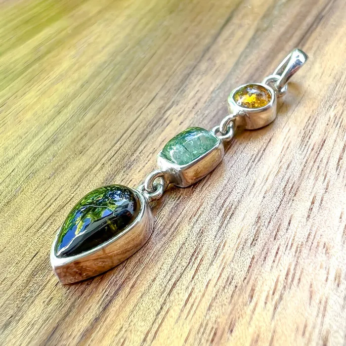 Necklaces Magic Crystals Multicolor Tourmaline Stone Necklace