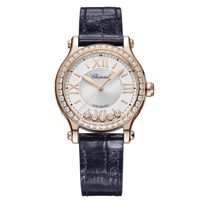 PreStyled Sets Chopard Happy Sport 33mm Automatic 18K Rose Gold Diamond